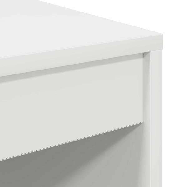 Schreibtisch mit Schubladen mit Regal mit Speicher 2 pcs Weiß