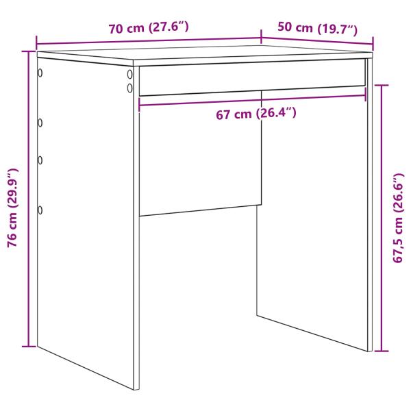Schreibtisch mit Schubladen mit Regal 2 pcs Altholz