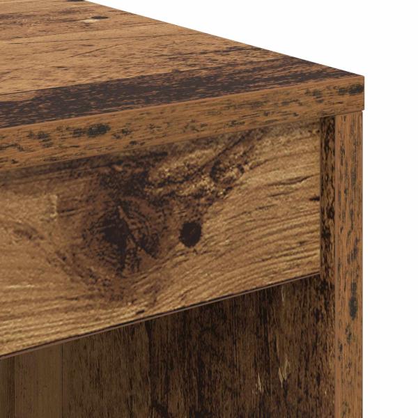 Schreibtisch mit Schubladen mit Regal 2 pcs Altholz