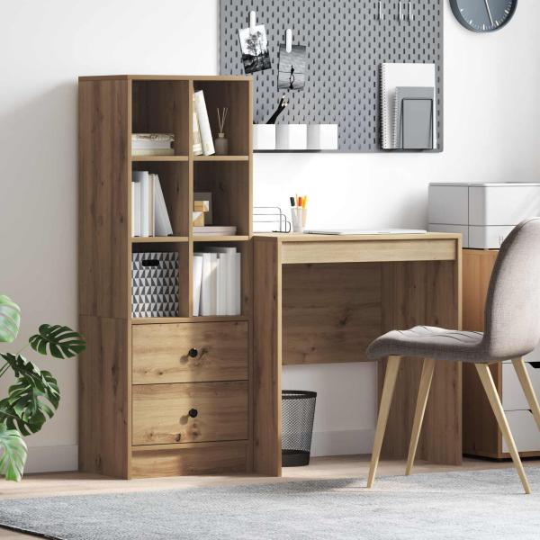 ARDEBO.de - Schreibtisch Artisan-Eiche 115,5 x 50 x 127 cm 2 Stk.