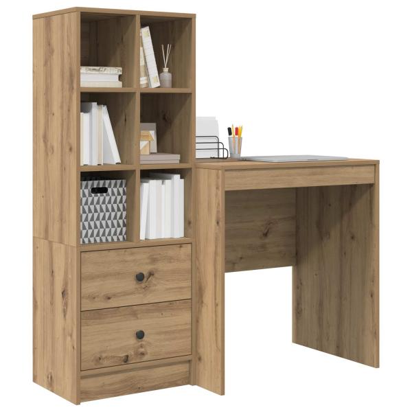 Schreibtisch Artisan-Eiche 115,5 x 50 x 127 cm 2 Stk.