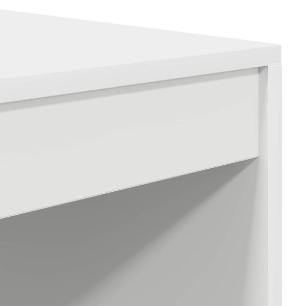 Schreibtisch mit Schubladen mit Regal mit Speicher 2 pcs Weiß