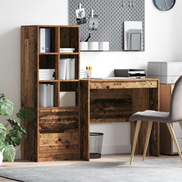 ARDEBO.de - Schreibtisch Altholz 125,5 x 50 x 127 cm 2 stk.