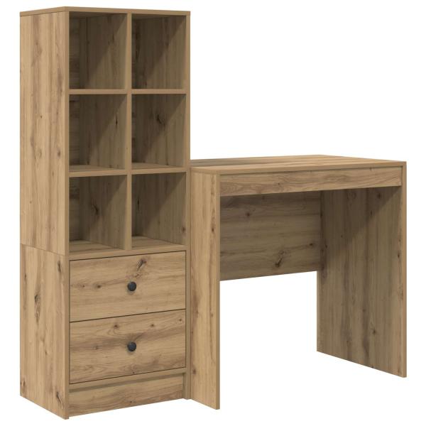 Schreibtisch Artisan-Eiche 125,5 x 50 x 127 cm 2 Stk.