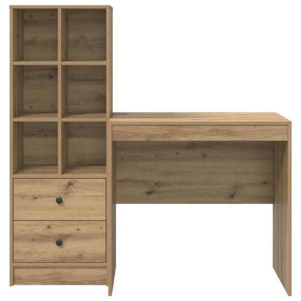 Schreibtisch Artisan-Eiche 125,5 x 50 x 127 cm 2 Stk.
