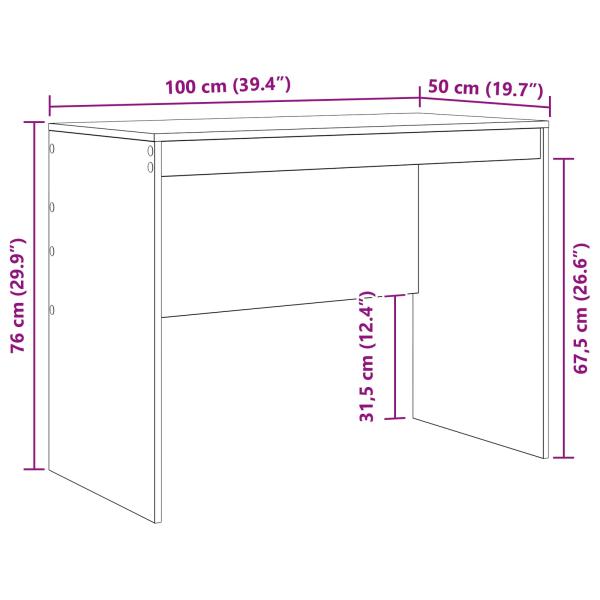 Schreibtisch mit Schubladen 2 pcs Beton Grau