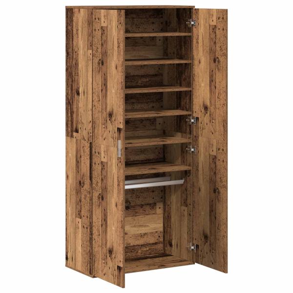 Highboard 80 x 39 x 178 cm Holzwerkstoff Altholz