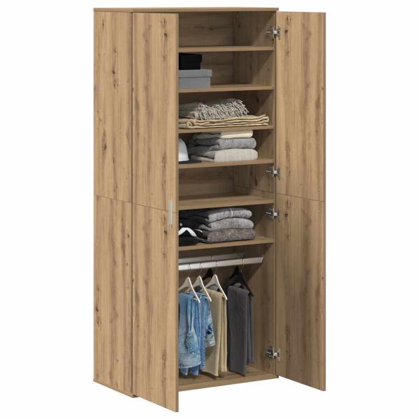 Hochschrank 80 x 39 x 178 cm Holzwerkstoff Artisan-Eiche