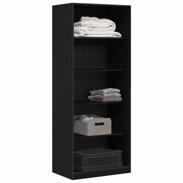 Kleiderschrank Schwarz Eichen-Optik 80 x 50 x 200 cm