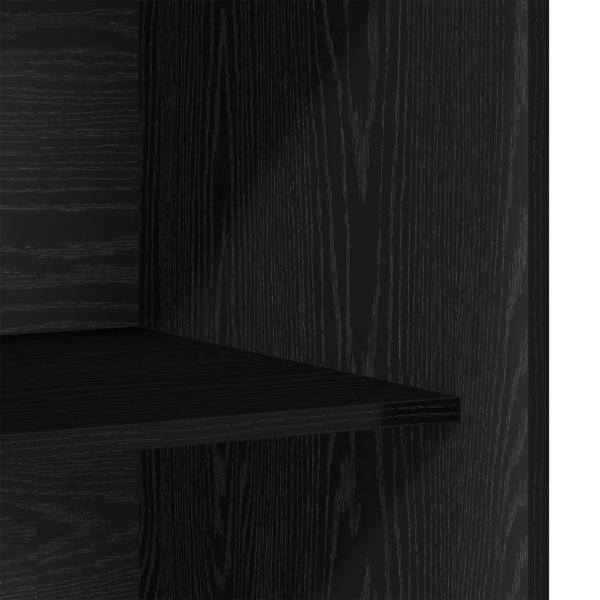 Kleiderschrank Schwarz Eichen-Optik 80 x 50 x 200 cm