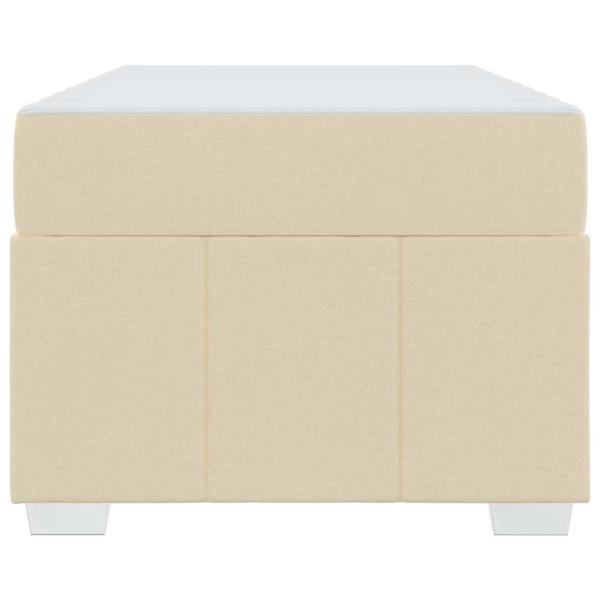 Bettrahmen mit Matratze Creme 120 x 190 cm Stoff