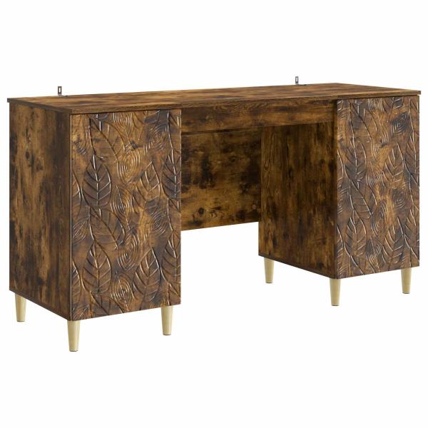 Schreibtisch Räuchereiche 142,5 x 50 x 75 cm Holzwerkstoff