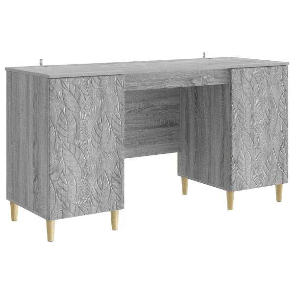 Schreibtisch Sonoma-Grau 142,5 x 50 x 75 cm Holzwerkstoff