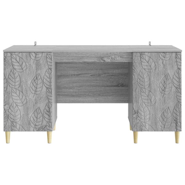 Schreibtisch Sonoma-Grau 142,5 x 50 x 75 cm Holzwerkstoff