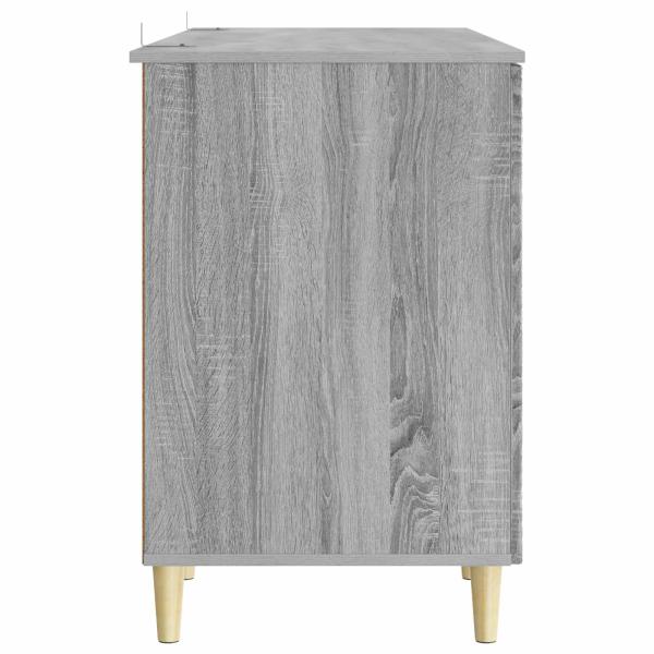 Schreibtisch Sonoma-Grau 142,5 x 50 x 75 cm Holzwerkstoff