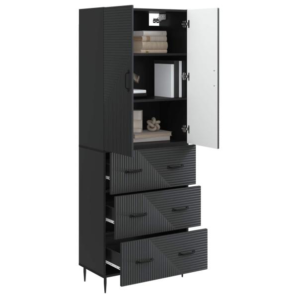 Schrankset 2 stk. 66 x 34,5 x 90 cm Holzwerkstoff Schwarz