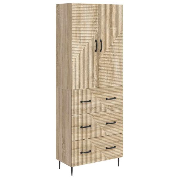 Schrankset 2 stk. 66 x 34,5 x 90 cm Holzwerkstoff Sonoma-Eiche
