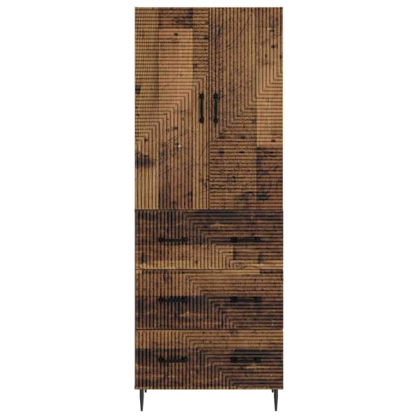 Schrankset 2 stk. 66 x 34,5 x 90 cm Holzwerkstoff Altholz