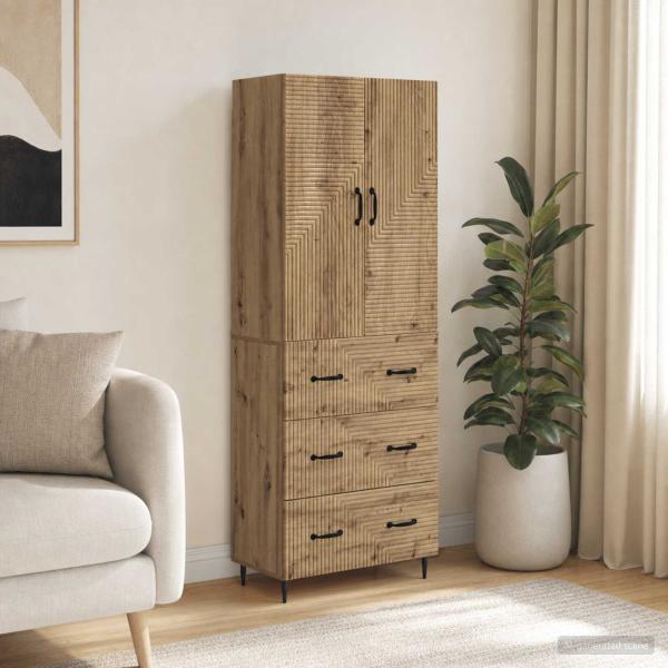 ARDEBO.de - Schrankset 2 stk. 66 x 34,5 x 90 cm Holzwerkstoff Artisan-Eiche
