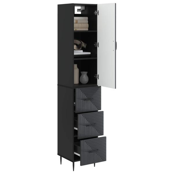 Schrankset 2 stk. 33 x 34,5 x 90 cm Holzwerkstoff Schwarz