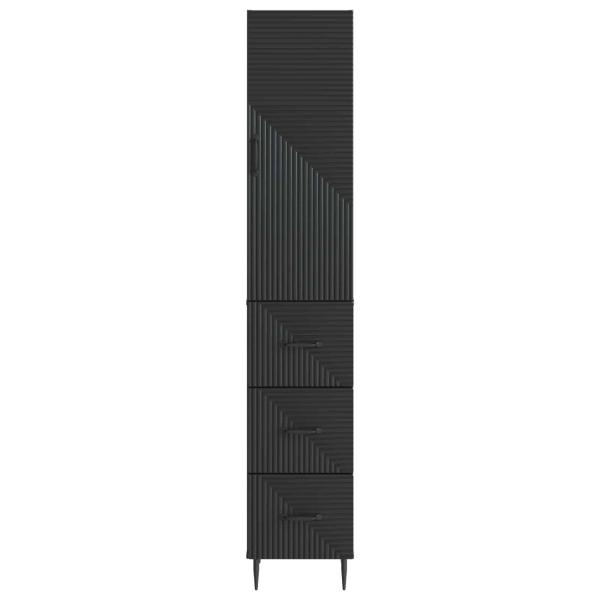 Schrankset 2 stk. 33 x 34,5 x 90 cm Holzwerkstoff Schwarz