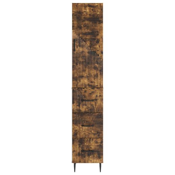 Schrankset 2 stk. 33 x 34,5 x 90 cm Holzwerkstoff Räuchereiche