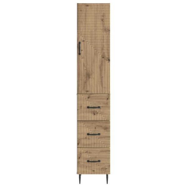 Schrankset 2 stk. 33 x 34,5 x 90 cm Holzwerkstoff Artisan-Eiche