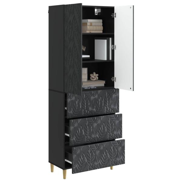 Schrankset 2 stk. 66 x 34,5 x 90 cm Holzwerkstoff Schwarz