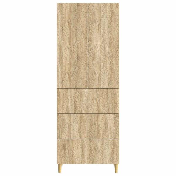 Schrankset 2 stk. 66 x 34,5 x 90 cm Holzwerkstoff Sonoma-Eiche