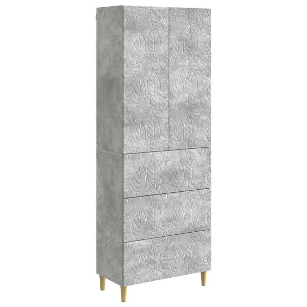 Schrankset 2 stk. 66 x 34,5 x 90 cm Holzwerkstoff Betongrau