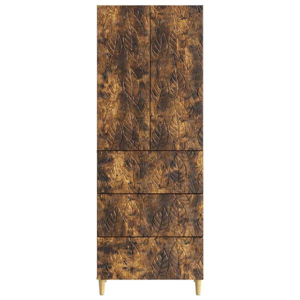 Schrankset 2 stk. 66 x 34,5 x 90 cm Holzwerkstoff Räuchereiche