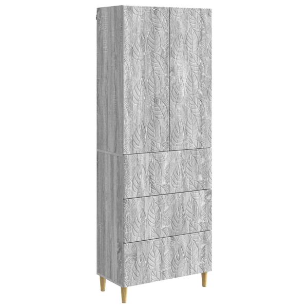 Schrankset 2 stk. 66 x 34,5 x 90 cm Holzwerkstoff Sonoma-Grau