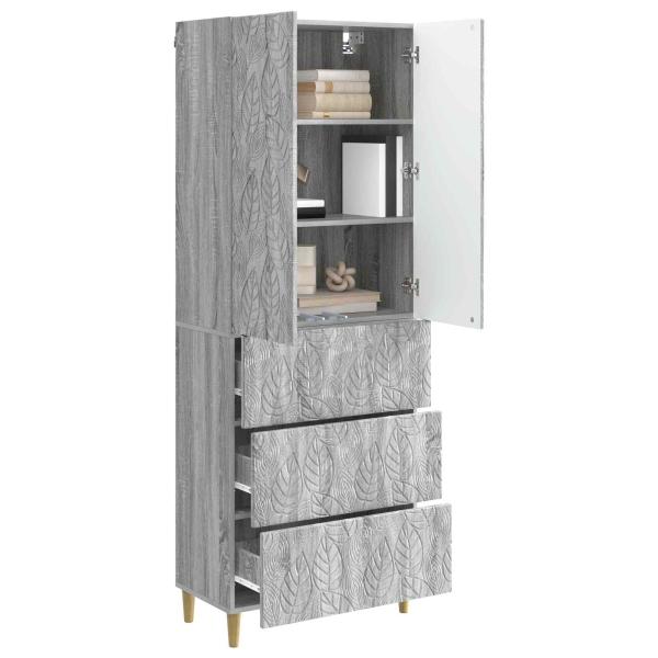 Schrankset 2 stk. 66 x 34,5 x 90 cm Holzwerkstoff Sonoma-Grau