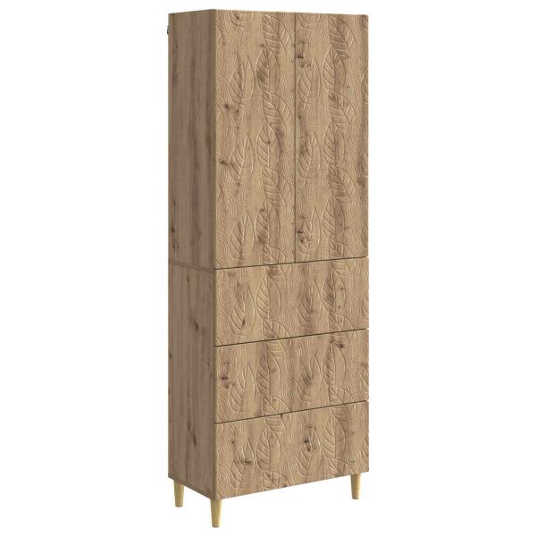 Schrankset 2 stk. 66 x 34,5 x 90 cm Holzwerkstoff Artisan-Eiche