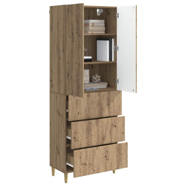 Schrankset 2 stk. 66 x 34,5 x 90 cm Holzwerkstoff Artisan-Eiche