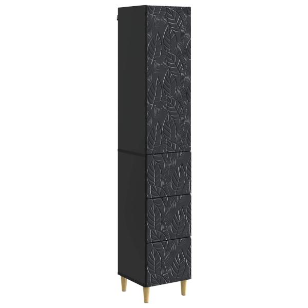 Schrankset 2 stk. 33 x 34,5 x 90 cm Holzwerkstoff Schwarz