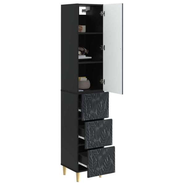 Schrankset 2 stk. 33 x 34,5 x 90 cm Holzwerkstoff Schwarz