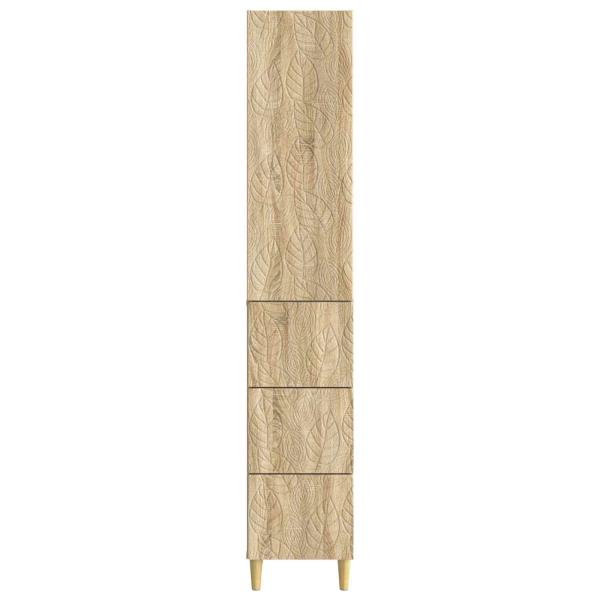 Schrankset 2 stk. 33 x 34,5 x 90 cm Holzwerkstoff Sonoma-Eiche