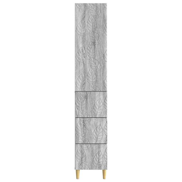 Schrankset 2 stk. 33 x 34,5 x 90 cm Holzwerkstoff Grau Sonoma