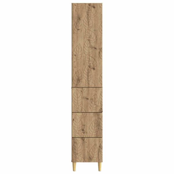Schrankset 2 stk. 33 x 34,5 x 90 cm Holzwerkstoff Artisan-Eiche