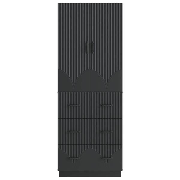 Schrankset 2 stk. 66 x 34,5 x 87 cm Holzwerkstoff Schwarz