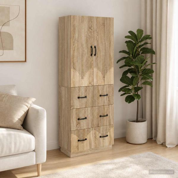 ARDEBO.de - Schrankset 2 stk. 66 x 34,5 x 87 cm Holzwerkstoff Sonoma-Eiche