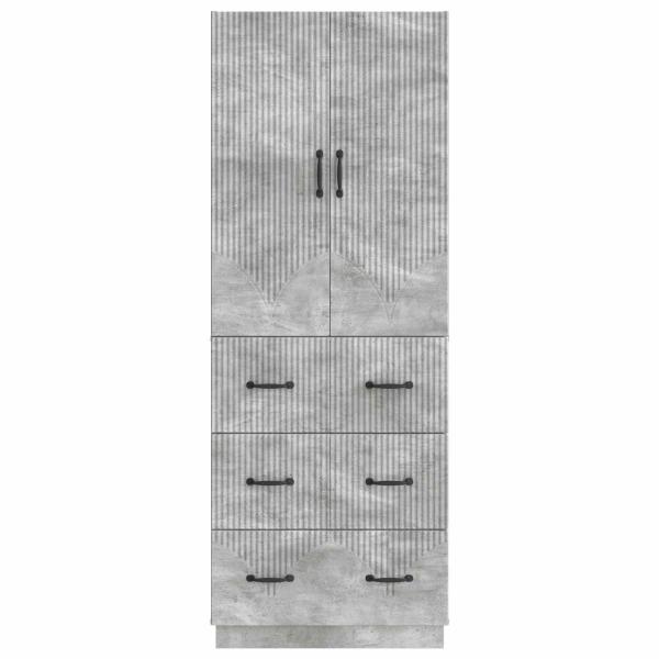 Schrankset 2 stk. 66 x 34,5 x 87 cm Holzwerkstoff Betongrau