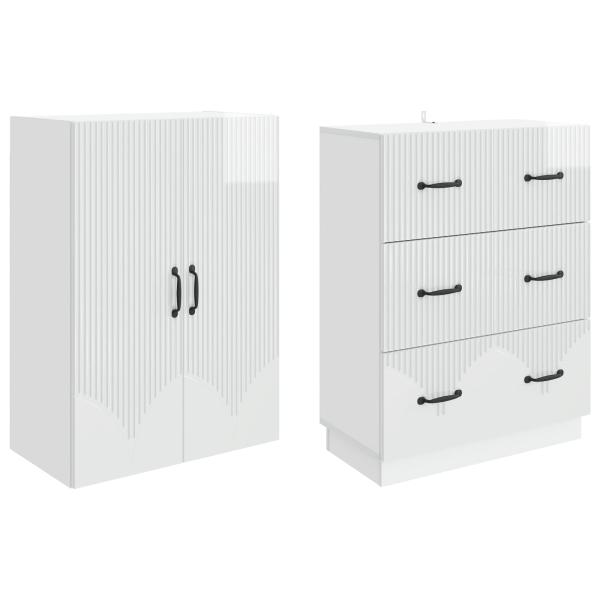 Schrankset 2 stk. 66 x 34,5 x 87 cm Holzwerkstoff