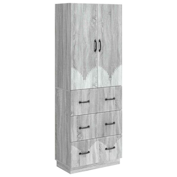 Schrankset 2 stk. 66 x 34,5 x 87 cm Holzwerkstoff Sonoma-Grau