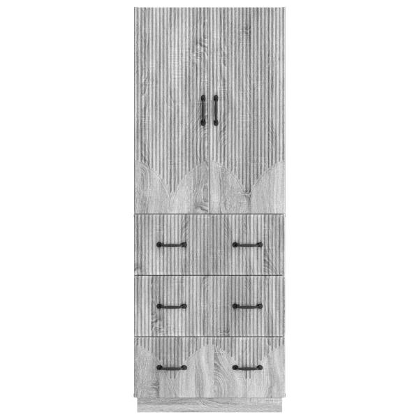 Schrankset 2 stk. 66 x 34,5 x 87 cm Holzwerkstoff Sonoma-Grau