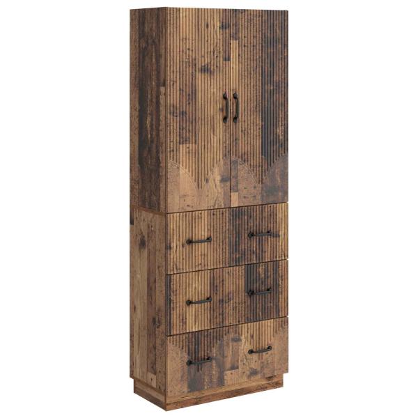 Schrankset 2 stk. 66 x 34,5 x 87 cm Holzwerkstoff Altholz