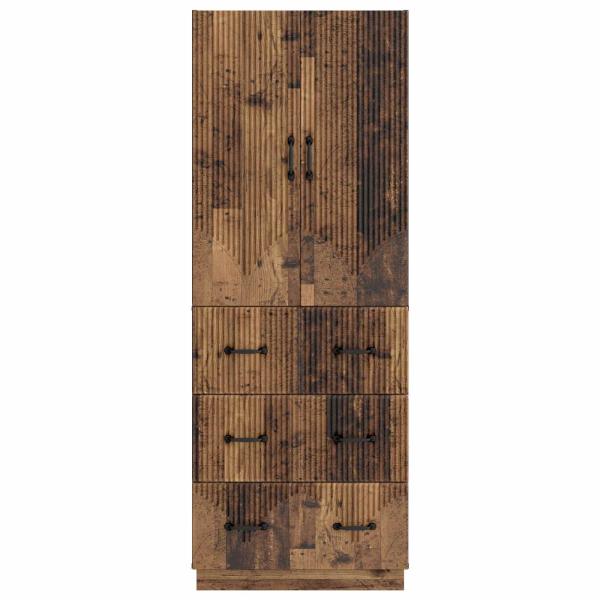 Schrankset 2 stk. 66 x 34,5 x 87 cm Holzwerkstoff Altholz