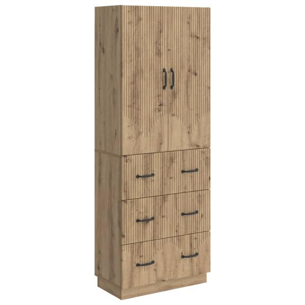 Schrankset 2 stk. 66 x 34,5 x 87 cm Holzwerkstoff Artisan-Eiche