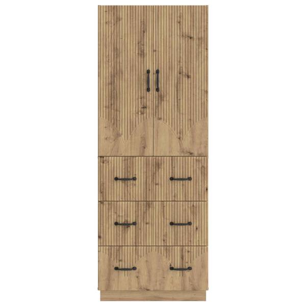 Schrankset 2 stk. 66 x 34,5 x 87 cm Holzwerkstoff Artisan-Eiche
